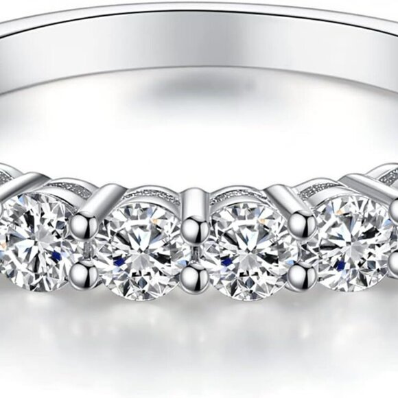 Jewelry - Moissanite Wedding Band for Women Eternity Bands Moissanite Wedding Rings for Wo